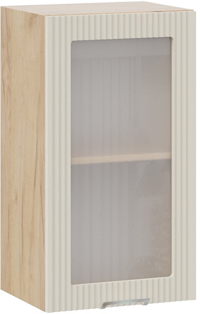 

Шкаф навесной Трия Кимберли 1В4С (дуб крафт золотой/крем)