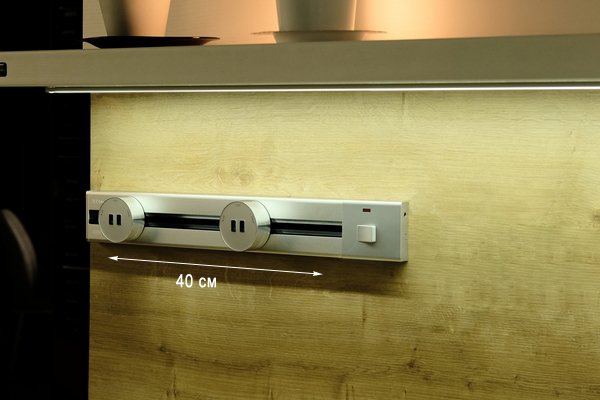 

Трековая розетка AVEL шинопровод 40 см + 2 USB (серебристый)