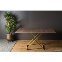 Стол-трансформер Levmar Compact D69/S90 (дуб шамони темный/золото)