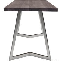 Кухонный стол Buro7 Уиллис 150 (классика, дуб мореный/серебро)