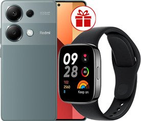 Телефон Xiaomi Redmi Note 13 Pro 4G 8GB/256GB с NFC международная версия (зеленый лес) и Redmi Watch 3 Active (черный) по акции