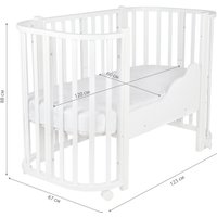 Кроватка-трансформер Indigo Baby Lux 3 в 1 (белый/белый)