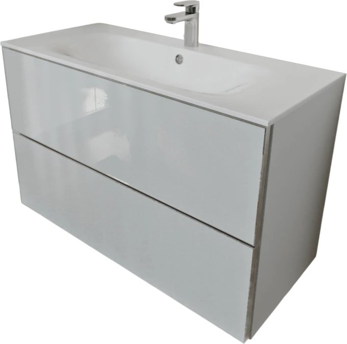 MebelVann Тумба с умывальником Вега 100x62x45 с 2 ящиками VEG101002900301OSL (белый)