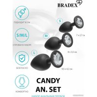 Анальная пробка Bradex Candy An Set SX 0009 (3 шт, черный)