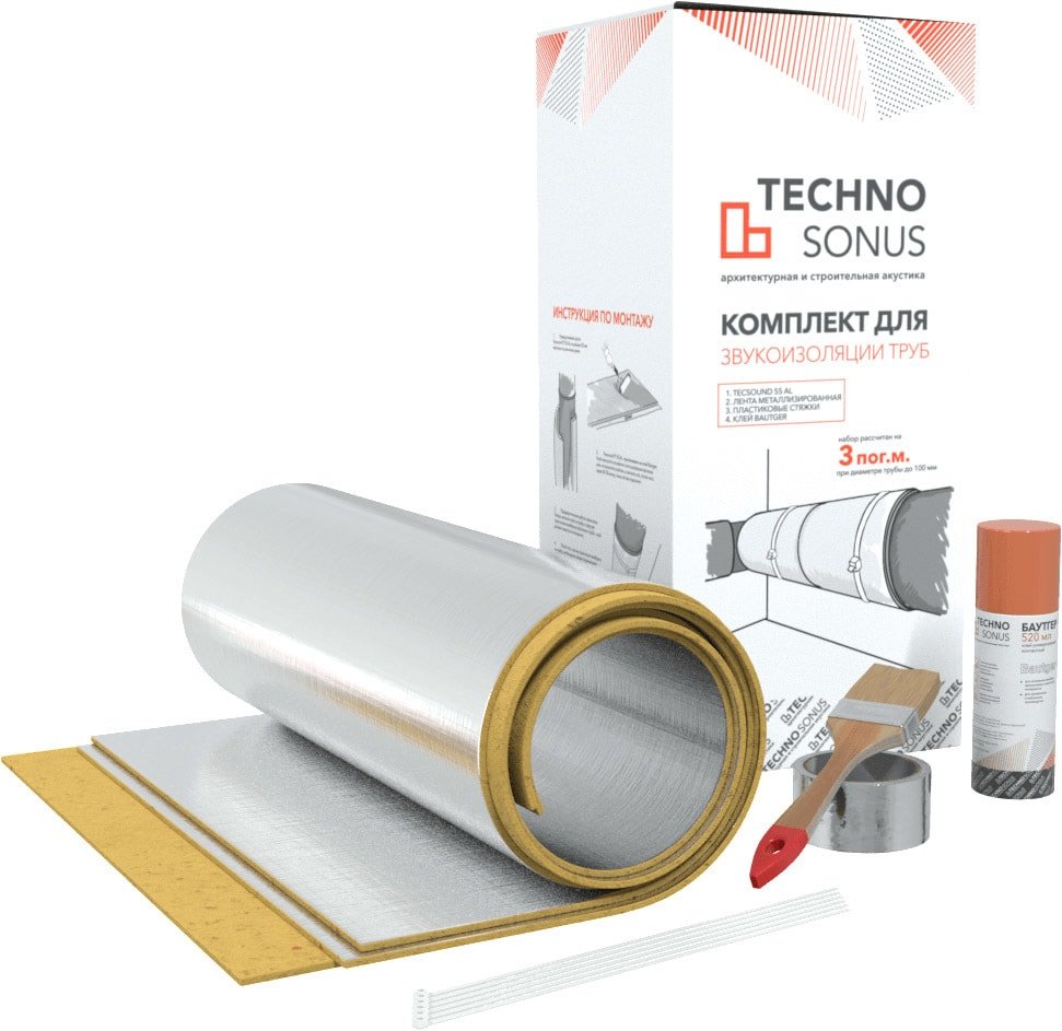 

Рулон TechnoSonus Комплект для звукоизоляции труб