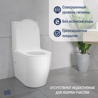 Унитаз напольный Lauter Rimless 21D2202 + гигиенический душ Rainix 21LT7713MW