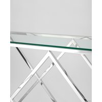 Консольный стол Stool Group Инсигния 120x40 ECST-026 (прозрачное стекло/сталь серебристый)