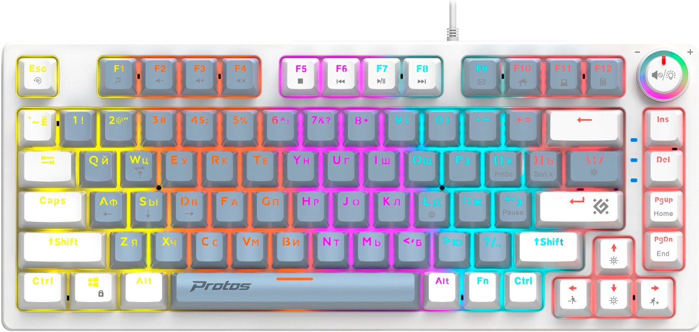 Клавиатура Defender Protos GK-309 (голубой/белый)