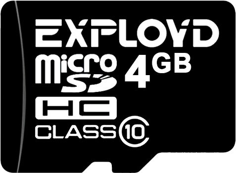 

Карта памяти Exployd microSDHC (Class 10) 4GB [EX004GCSDHC10-W/A-AD]
