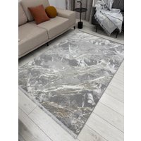 Ковер для жилой комнаты Radjab Carpet Афина Прямоугольник 9012A 12872RK (1.6x2.3, Grey/Beige)