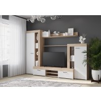 Стенка Горизонт Дельта (белый/дуб сонома)