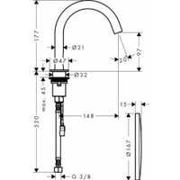 Смеситель Axor Uno 38010670+16182180