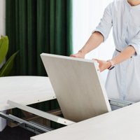 Кухонный стол Виста Оттава 100x150/195 (шелковый камень/муар тортора)