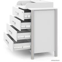 Комод Атон Мебель Felix (белый/серый камень)