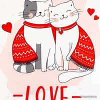 Полотенце Этель Cat's love 5482305 (белый/красный)