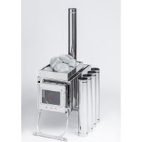 Свободностоящая печь-камин Инвент Средняя (со стационарными экранами)