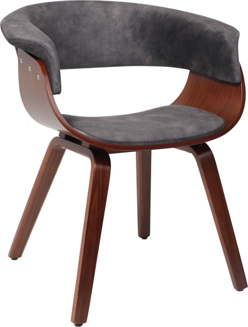 

Стул с подлокотниками AksHome Mody (темно-серый Fabb 16/орех)