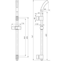 Душевой гарнитур  Rubineta Amadeo 624027