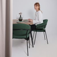 Стул с подлокотниками Алвест AV 433 (изумрудный бархат H-30/черный)