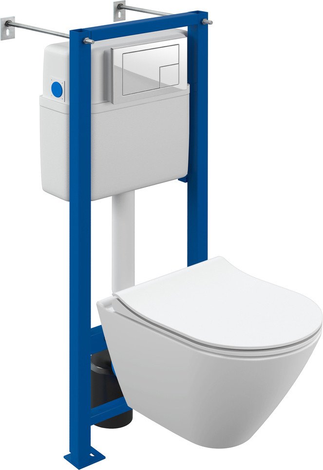 

Унитаз подвесной Cersanit City Smart CO DPL EO Slim (с кнопкой Corner 64077 белый)