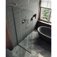 Душевая стенка MaybahGlass 195x69 MGD-701-5у (прозрачное стекло/хром матовый)