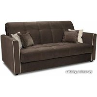 Диван Трия Лего Т1 160х200 (велюр, Galaxy 04 темно-коричневый)