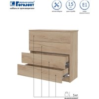 Комод Горизонт Нео 760 4 ящика (дуб золотой крафт)