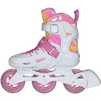 Роликовые коньки Powerslide Phuzion Universe 3 колеса (р. 37-40, белый/розовый)