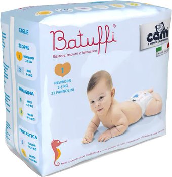 Подгузники CAM Pannolino Batuffi N.Born 1 2-5 кг (22 шт)