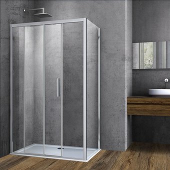 Душевой уголок Vincea Soft VSR-3SO8012CL (хром/прозрачное)