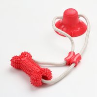 Игрушка для собак Sima-Land Кость на присоске 7916136 (красный)