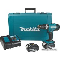 Ударная дрель-шуруповерт Makita DHP453SFE (с 2-мя АКБ, кейс)