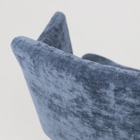 Стул с подлокотниками AksHome Brit (синий велюр TYN997-25/черный)