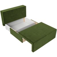 Диван Лига диванов Лагуна (микровельвет зеленый/кант микровельвет бежевый)
