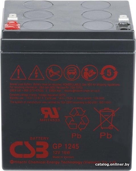 

Аккумулятор для ИБП CSB Battery GP1245 16W F2 (12В/4.5Ач)