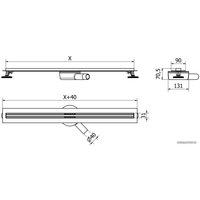 Трап/канал Mexen Flat 360 Slim Chrome 1041180