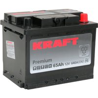 Автомобильный аккумулятор KRAFT Premium R+ (65 А·ч)