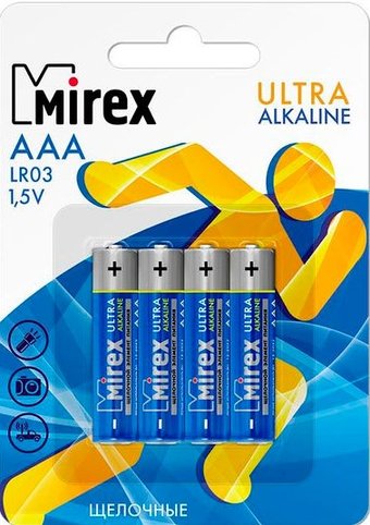 Батарейка Mirex Ultra Alkaline AAA 4 шт LR03-E4