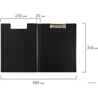 Планшет с зажимом BRAUBERG 221646 (черный)