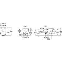 Унитаз подвесной Roca Ona Rimless 346687000+801E12001 с пневмокрышкой Supralit 46687000+801E12001