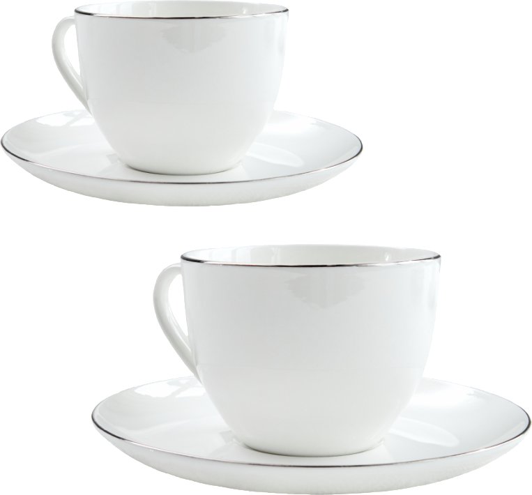 

Чашка с блюдцем Mandarin Decor Бланк платинум DS14F10002-260-2W