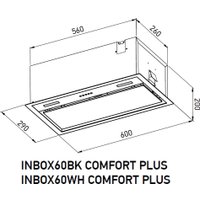 Кухонная вытяжка Meferi INBOX60WH Comfort Plus