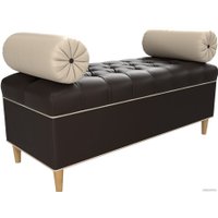 Банкетка Лига диванов Глория 29279 (экокожа коричневый/бежевый/бежевый)