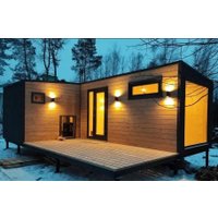 Русская баня Модуль Хаус Каркасная модульная Скандинавия