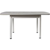 Кухонный стол ВВР ЛДСП Раздвижной (камень светлый/прямое белый)