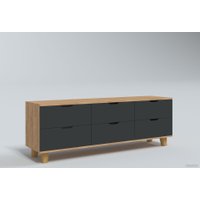 Комод Миркомодоф Майн 9 (дуб крафт золотистый/антрацит)