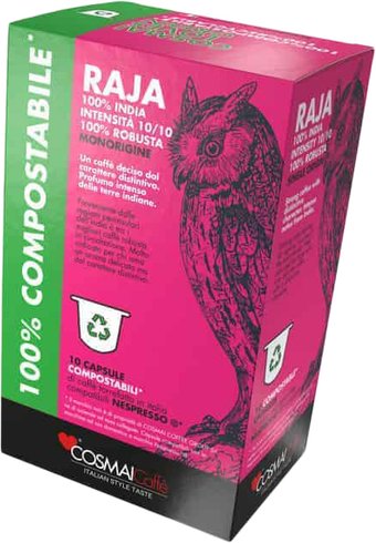 Кофе в капсулах Cosmai Caffe Single Line Raja India Nespresso 10 шт