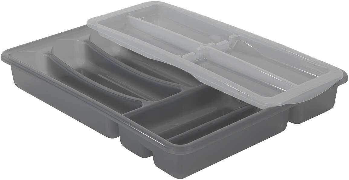 Лоток для столовых приборов Rotho Basic + Topglide 175229000 (антрацит)