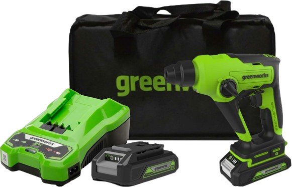 

Перфоратор Greenworks GD24SDS1K2 3803107UA (с 1-им АКБ, сумка)