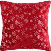 Декоративная подушка Домашняя Мода Новогодний принт (35х35, бордо)